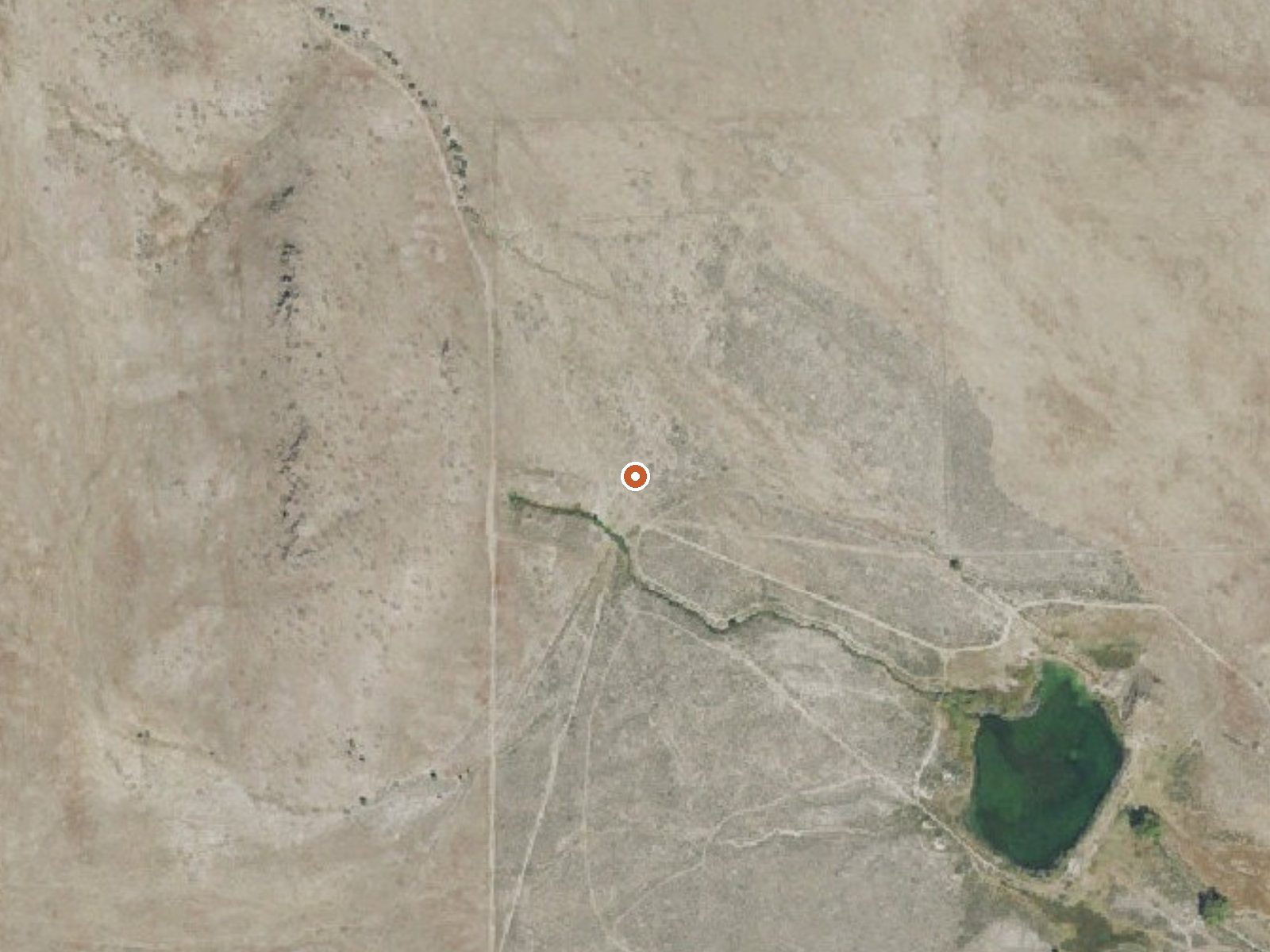 Aerial view of the ground around Kimber (Rose) Spring
