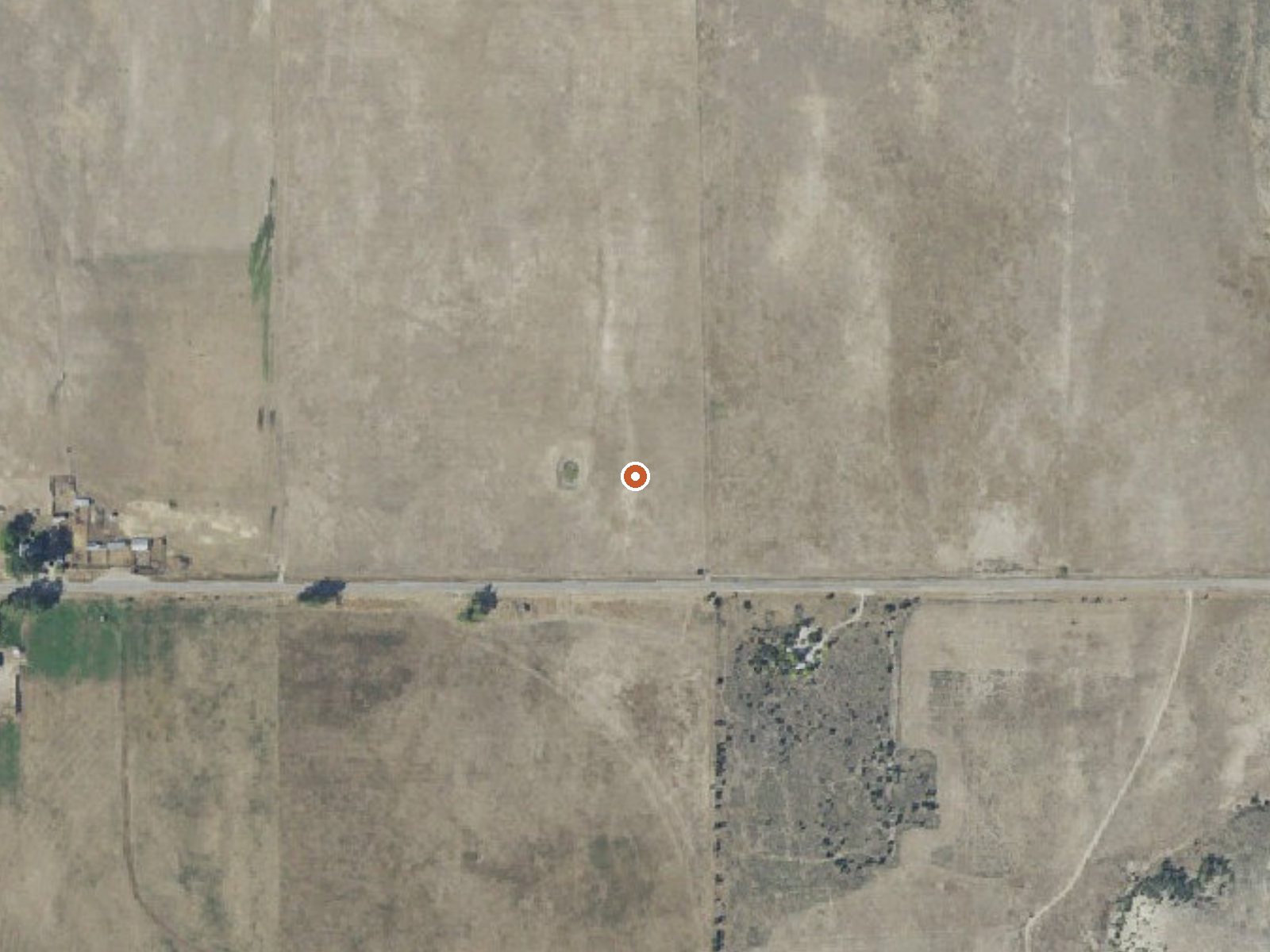 Aerial view of the ground around Larson Springs