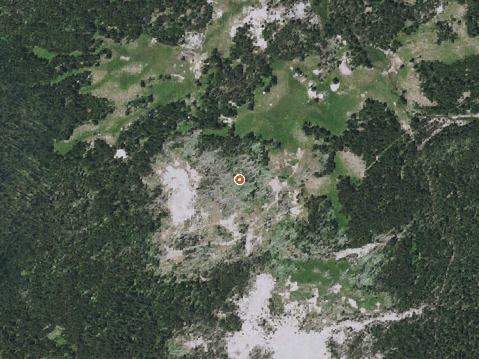 Aerial view of the ground around Gas Vent